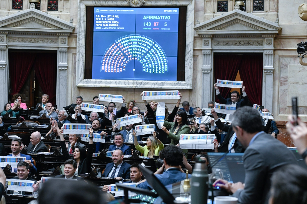 La Cámara de Diputados aprobó la Boleta Única Papel para las elecciones ...